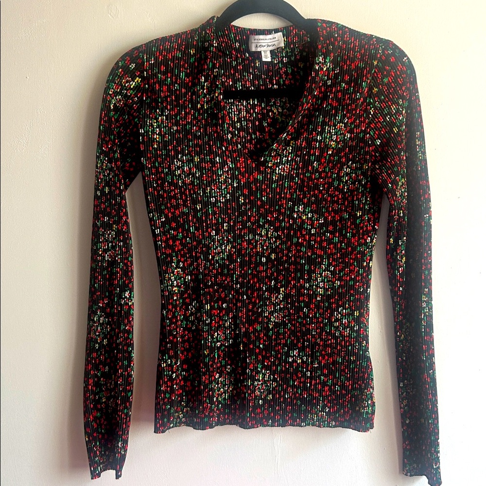 Stockholm Atelier & Other Stories Black Floral Blouse